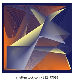 Colorful vibrant Wave Background. Dynamic flux Effect. Abstract Vector Illustration. Design Template. Modern and Techno Style Pattern.