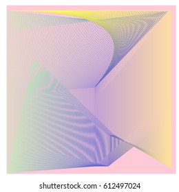 Colorful vibrant Wave Background. Dynamic flux Effect. Abstract Vector Illustration. Design Template. Modern and Techno Style Pattern.