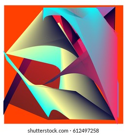 Colorful vibrant Wave Background. Dynamic flux Effect. Abstract Vector Illustration. Design Template. Modern and Techno Style Pattern.