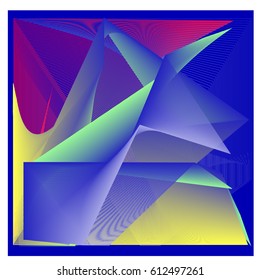 Colorful vibrant Wave Background. Dynamic flux Effect. Abstract Vector Illustration. Design Template. Modern and Techno Style Pattern.