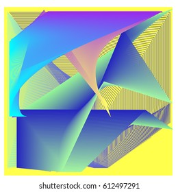 Colorful vibrant Wave Background. Dynamic flux Effect. Abstract Vector Illustration. Design Template. Modern and Techno Style Pattern.