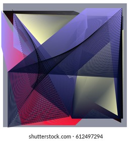 Colorful vibrant Wave Background. Dynamic flux Effect. Abstract Vector Illustration. Design Template. Modern and Techno Style Pattern.