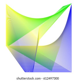 Colorful vibrant Wave Background. Dynamic flux Effect. Abstract Vector Illustration. Design Template. Modern and Techno Style Pattern.