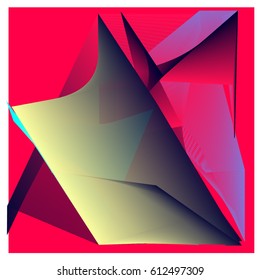 Colorful vibrant Wave Background. Dynamic flux Effect. Abstract Vector Illustration. Design Template. Modern and Techno Style Pattern.