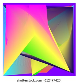 Colorful vibrant Wave Background. Dynamic flux Effect. Abstract Vector Illustration. Design Template. Modern and Techno Style Pattern.