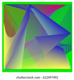 Colorful vibrant Wave Background. Dynamic flux Effect. Abstract Vector Illustration. Design Template. Modern and Techno Style Pattern.