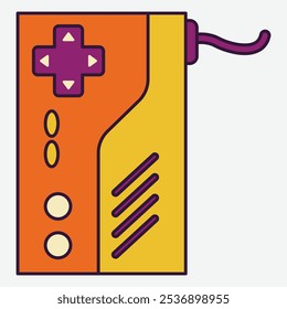 A colorful video game controller designed for gaming purposes.