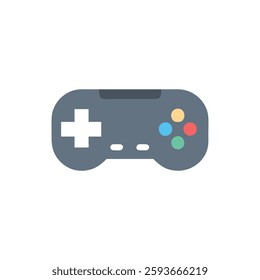 A colorful video game controller icon ideal for players and gaming.