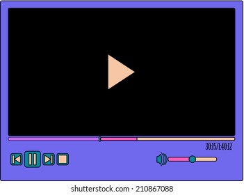 colorful video player