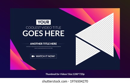 colorful video thumbnail template for videos.