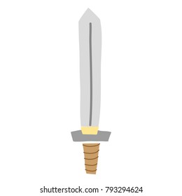 colorful videogame sword object to war battle