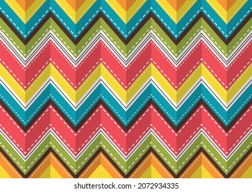 Colorful vintage chevron without lettering