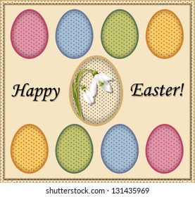 Colorful vintage Easter card