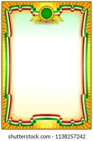 Colorful vintage frame border for diploma, certificates or other oficial award documents
