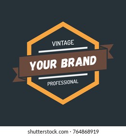 Colorful Vintage Hipster Logo Design Template Vector