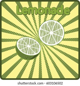 Colorful vintage Lemonade label poster vector illustration