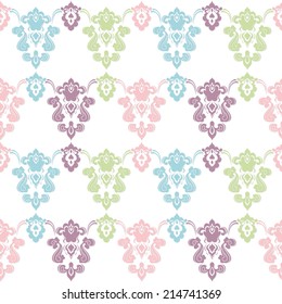 Colorful vintage luxury floral wallpaper