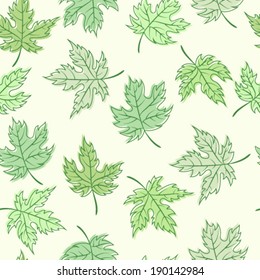 Colorful vintage maple leaves template.
