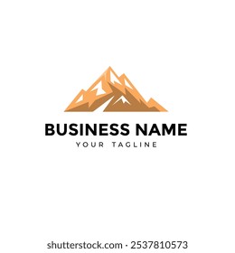 colorful vintage mountain logo design