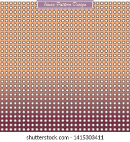 Colorful vintage pattern design on polka dot background. Vector illustration with small circles on pastel. Use for wallpaper, template, banner, cover, fabric