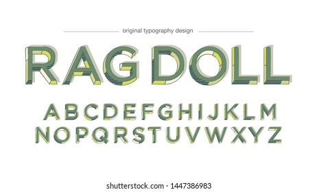 Colorful Vintage Pattern Font Design
