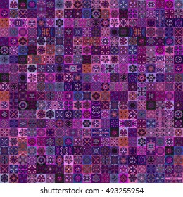 Colorful vintage seamless pattern with floral and mandala elements.Hand drawn background. Can be used for fabric, wallpaper, tile, wrapping, covers and carpet. Islam, Arabic, Indian, ottoman motifs.