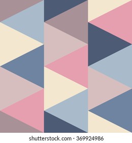 Colorful vintage seamless pattern with triangles vector illustration