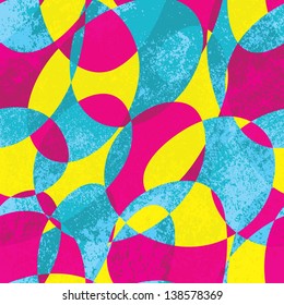 Colorful vintage vector pattern 60s 70s design