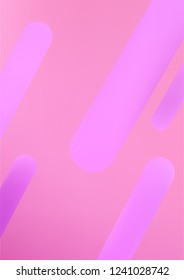 Colorful Violet A4 Background with Simple Fluid Shapes. Holographic Colour Gradient. Cool Abstract Background. Vector Illustration.