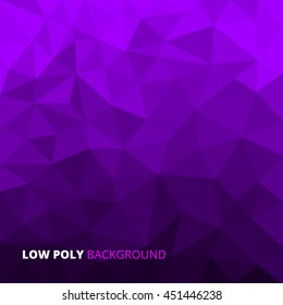 Colorful violet abstract geometric rumpled triangular low poly style vector illustration graphic background.