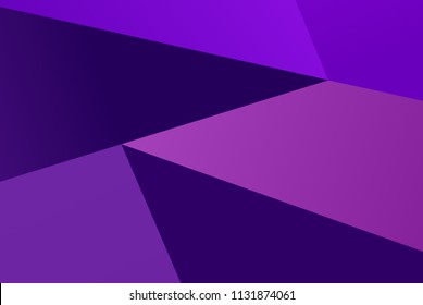 Colorful, violet background with triangles Simple geometric background with gradient shapes. Vector illustration Triangles of different scale, size and shape.