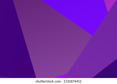 Colorful, violet background with triangles Simple geometric background with gradient shapes. Vector illustration Triangles of different scale, size and shape.