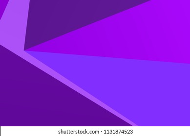 Colorful, violet background with triangles Simple geometric background with gradient shapes. Vector illustration Triangles of different scale, size and shape.