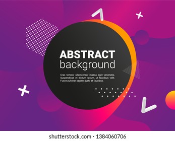 Colorful violet geometric background. Fluid shapes composition. Dynamic shapes composition. Eps10 vector.