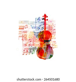 Colorful violoncello design