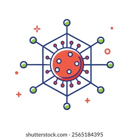Colorful Virus Illustration - Microbiology and Pandemic Concept Art