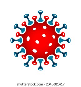 Colorful virus vector icon, isolated.