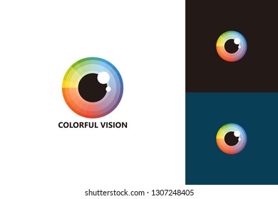 Colorful Vision Logo Template Design Vector, Emblem, Design Concept, Creative Symbol, Icon