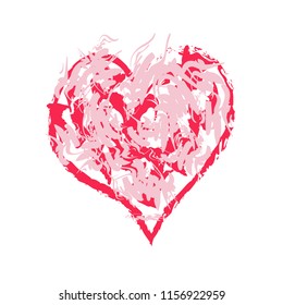 Colorful vivid and joyful Shape of Heart. Vector Illustration.