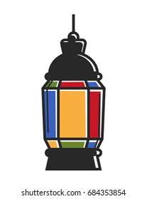 Linterna colorida y vívida
