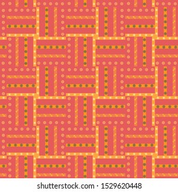 colorful vivid seamless geometric pattern tile with horizontal and vertical stripes. embilished pattern for textile, fabric, background, wallpaper, print, template and backdrop. seamless design. 