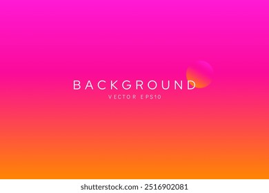 Colorful vivid summer pink and orange gradient background vector design