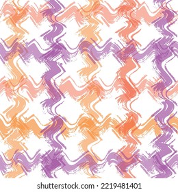 Colorful, vivid, vibrant grid of waving, wavy, curvy (zig-zag, criss-cross) lines. Irregular stripe with winding, squiggle, wiggle distortion effect. Sinuous, billowy lines background, texture