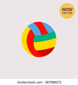 Colorful Volleyball Ball Icon