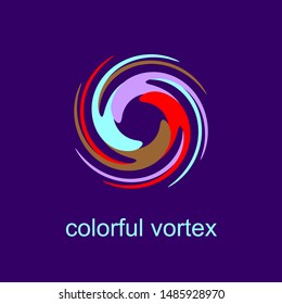 colorful vortex unique vector design