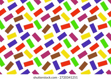 Farbige Wafer nahtlose Muster. Spaß Wafer Muster Hintergrund. Süßes Wafermuster-Design.
Spielerisches Waferkeksmuster.