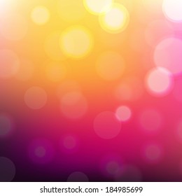 Colorful Wallpaper With Bokeh, With Gradient Mesh, Vector Illustration