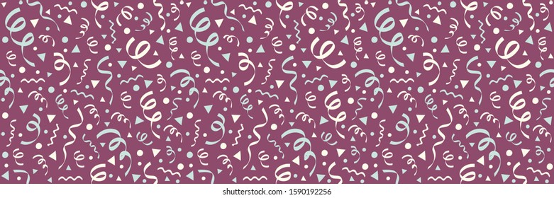 Colorful wallpaper with confetti for bithday, carnival and photobooth party. Vector