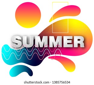 Colorful wallpaper. Gradient background in minimalism style