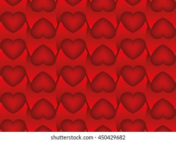 colorful wallpaper with red hearts